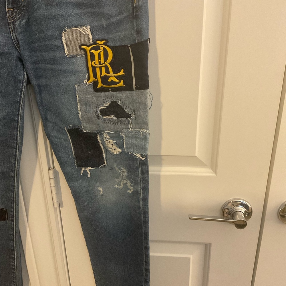 COPY - Lauren Ralph Lauren Women’s. Patchwork Denim Jeans. SZ 4 Preowned - Picture 4 of 7